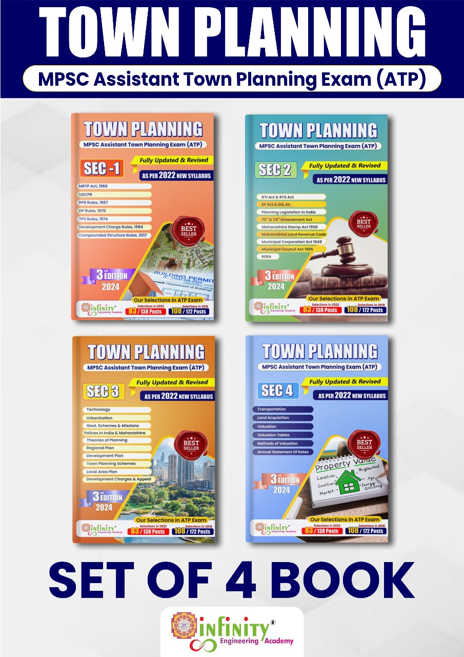 MPSC Assistant Town Planning Exam (ATP) Comprehensive Books (Set of 4 Book)